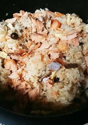 鮭！バターにんにく炊き込みご飯-レシピのメイン写真
