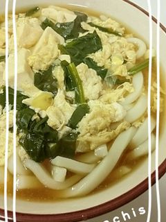 お豆腐とほうれん草のあんかけうどん-レシピのメイン写真
