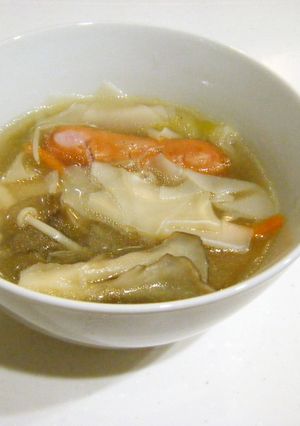 野菜&きのこ&餃子皮の満腹スープ◎簡単-レシピのメイン写真