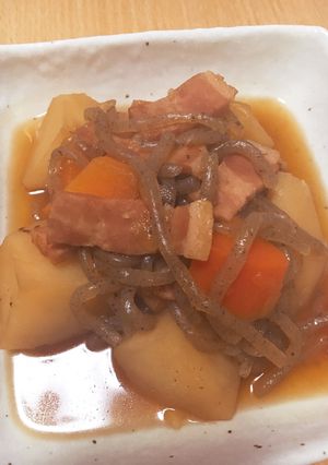 節約☆ベーコンで肉じゃが-レシピのメイン写真