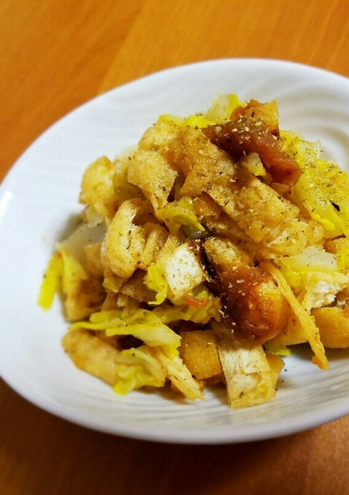 白菜と油揚げの梅肉山椒和え-レシピのメイン写真
