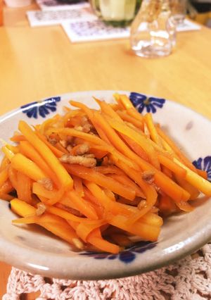 早うまっ！にんじんとひき肉のきんぴら-レシピのメイン写真