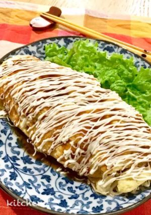 焼きそば入り♡よくばりとん平焼き！-レシピのメイン写真