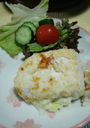 ささみのチーズ&ねぎサンド焼き-レシピのメイン写真