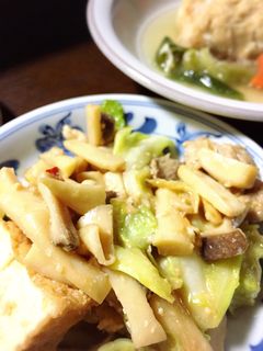 簡単★豚肉と厚揚げのピリ辛味噌炒め-レシピのメイン写真