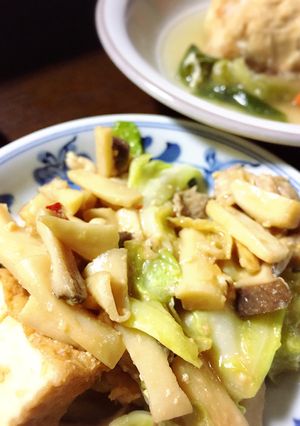 簡単★豚肉と厚揚げのピリ辛味噌炒め-レシピのメイン写真