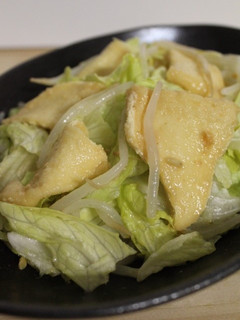 ランチ夕♪レタスもやし油揚げの酢みそ和え-レシピのメイン写真