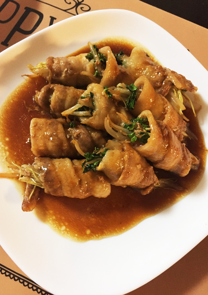 節約☆もやしとカイワレの豚肉巻き-レシピのメイン写真