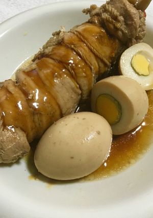 炊飯器で柔らかい鶏ムネ肉巻と煮卵♡-レシピのメイン写真