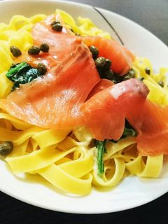 スモークサーモンのクリームパスタ-レシピのメイン写真