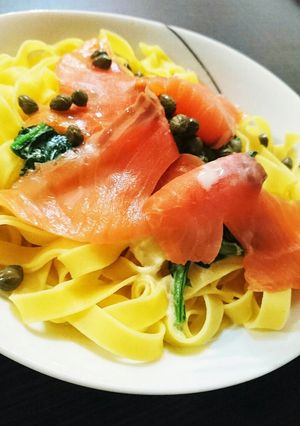 スモークサーモンのクリームパスタ-レシピのメイン写真