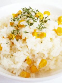 コーンとバターの洋風炊き込みご飯-レシピのメイン写真