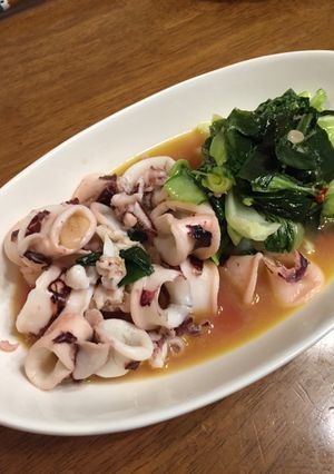 イカと青菜の炒め物-レシピのメイン写真