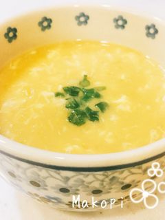 簡単♡コーンクリーム缶と卵で中華風スープ-レシピのメイン写真