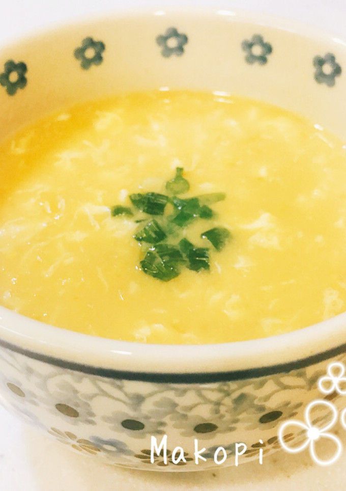 簡単♡コーンクリーム缶と卵で中華風スープ-レシピのメイン写真