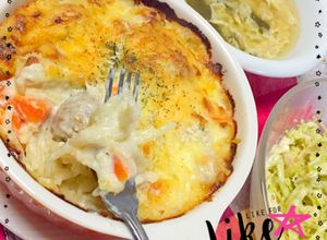 シチューリメイク！簡単スパゲティグラタン-レシピのメイン写真