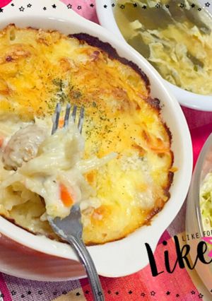 シチューリメイク！簡単スパゲティグラタン-レシピのメイン写真