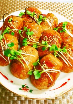 旨いっ♡男子が喜ぶ生姜焼き肉巻きおにぎり-レシピのメイン写真