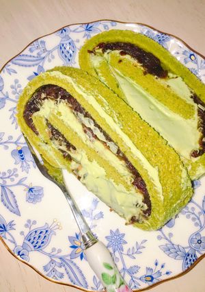 簡単 抹茶ロールケーキ-レシピのメイン写真