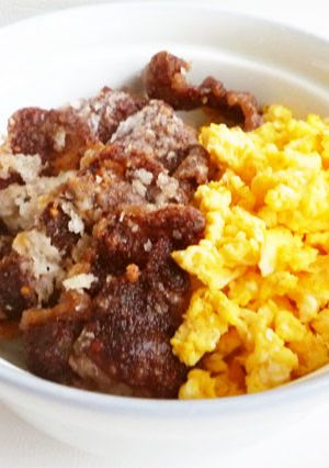 牛肉の天ぷらと玉子そぼろ丼-レシピのメイン写真
