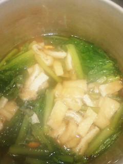 小松菜と油揚げの煮物-レシピのメイン写真