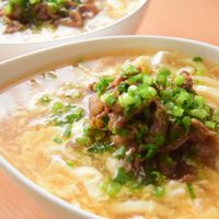 餡掛けうどん L＾} が食べたもん:明太あんかけうどん＠丸亀製麺