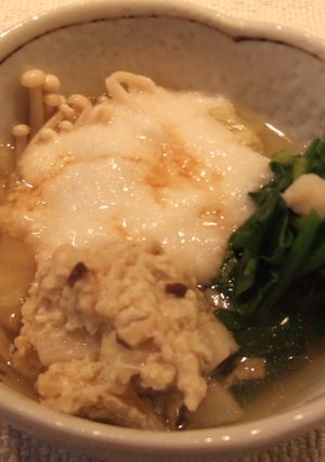 とろろと食べるしゃきしゃき肉団子鍋-レシピのメイン写真