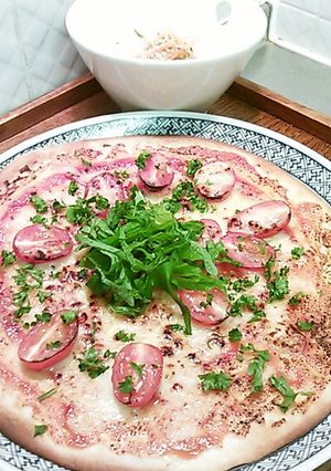 甘いトマトのピザ-レシピのメイン写真