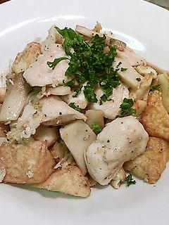 ササミと厚揚げの塩麹炒め-レシピのメイン写真