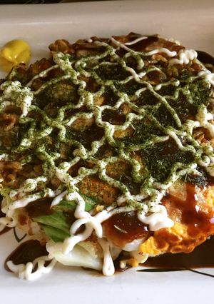 粉もん　だけどカロリーオフのお好み焼き-レシピのメイン写真