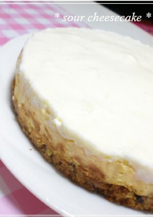 **サワーベイクドチーズケーキ**-レシピのメイン写真
