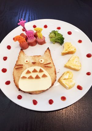 食パンでトトロの朝食プレート♡-レシピのメイン写真