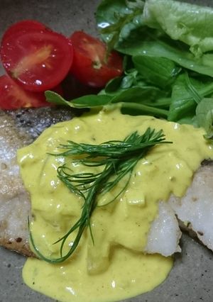 白身魚のカレークリームソースかけ-レシピのメイン写真
