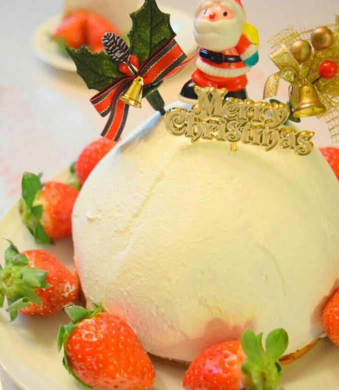 ストロベリー☆チーズムースのドームケーキ by ukulele大好き