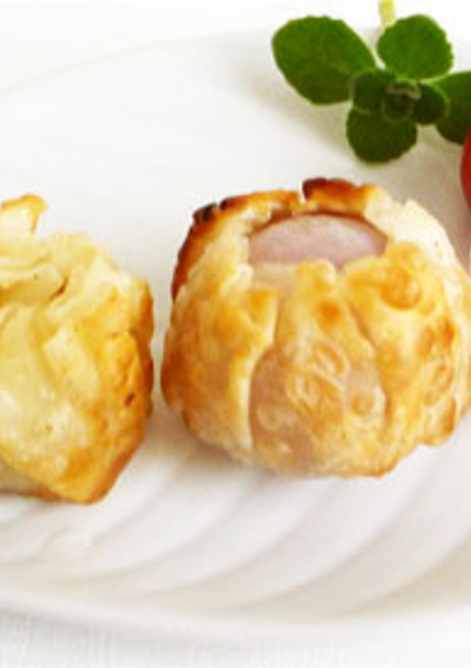 プチトマトと生ハムの餃子皮包み揚げ-レシピのメイン写真