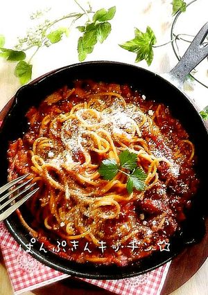 直茹で☆スパゲッティミートソースだよ♪-レシピのメイン写真