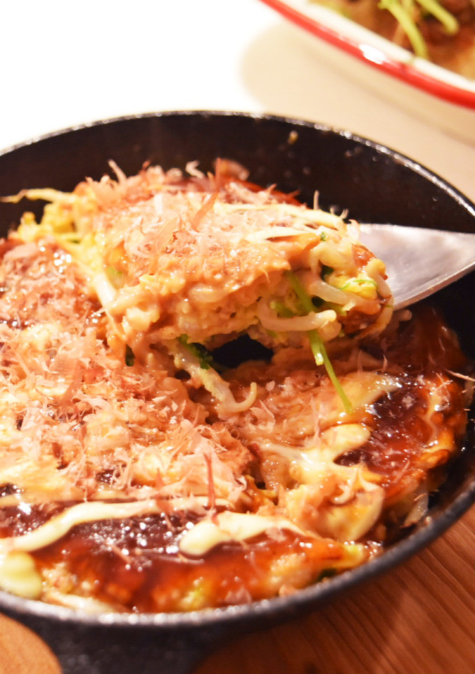 もやしと豆苗とサキイカのプチお好み焼き☆-レシピのメイン写真