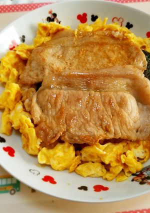 豚生姜のり玉丼-レシピのメイン写真