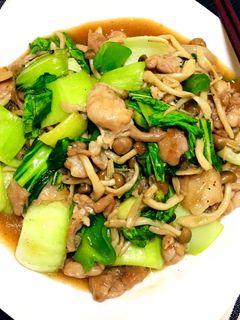 簡単♬豚こまと青梗菜のオイスター炒め-レシピのメイン写真