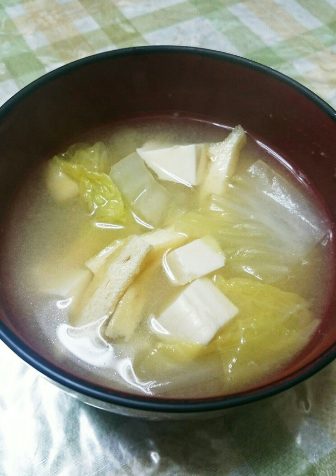 白菜と油揚げと豆腐のお味噌汁☆-レシピのメイン写真