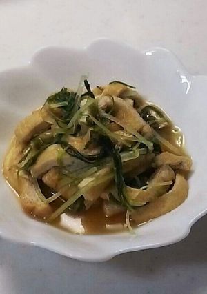 水菜と油揚げの煮物-レシピのメイン写真