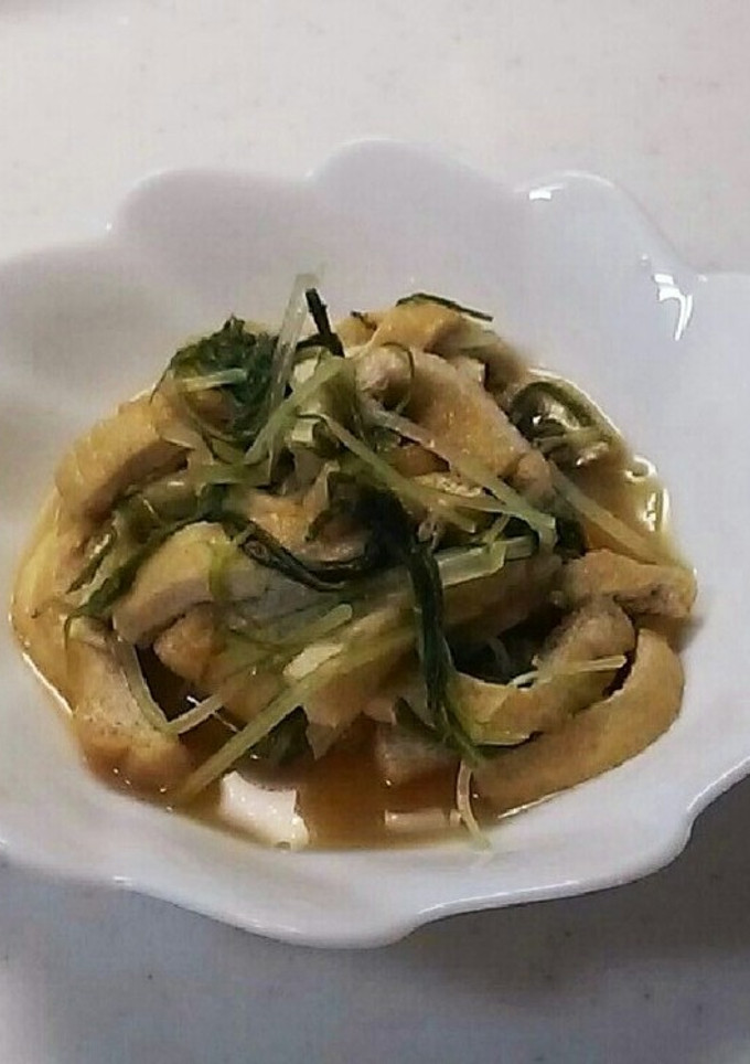 水菜と油揚げの煮物-レシピのメイン写真