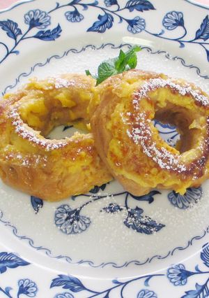 麸（フ）レンチトースト 桃ソース-レシピのメイン写真