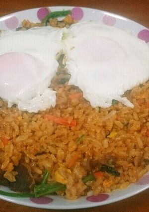 簡単！！！チーズ半熟目玉焼きビビンバ-レシピのメイン写真