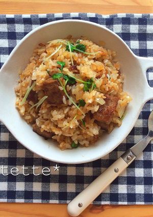 サイコロステーキde焼きピラフ♪-レシピのメイン写真