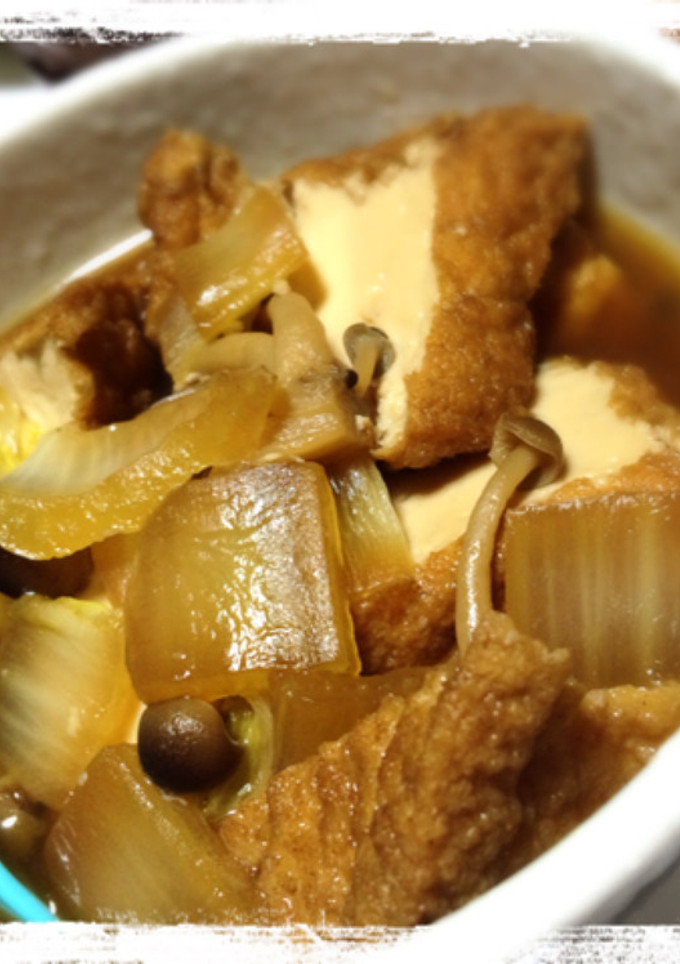 寒い日に☆簡単♪白菜しめじ厚揚げの甘辛煮-レシピのメイン写真