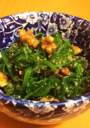 ほうれん草とくるみの胡麻和え-レシピのメイン写真