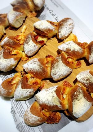 カリッカリ♡チーズの羽付き♡ベーコンエピ-レシピのメイン写真
