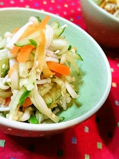 サッパリ【エノキと胡瓜のごまポン酢】-レシピのメイン写真