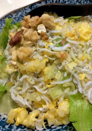 釜揚げしらすとレタスの香ばしチャーハン♡-レシピのメイン写真